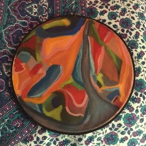 Round Canvas Abstract Painting